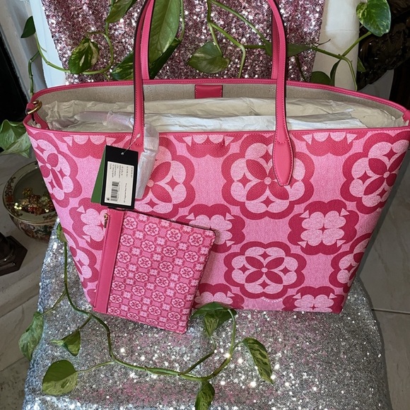 kate spade | Bags | Two Pieces Kate Spade Flower Raspberry Color ...
